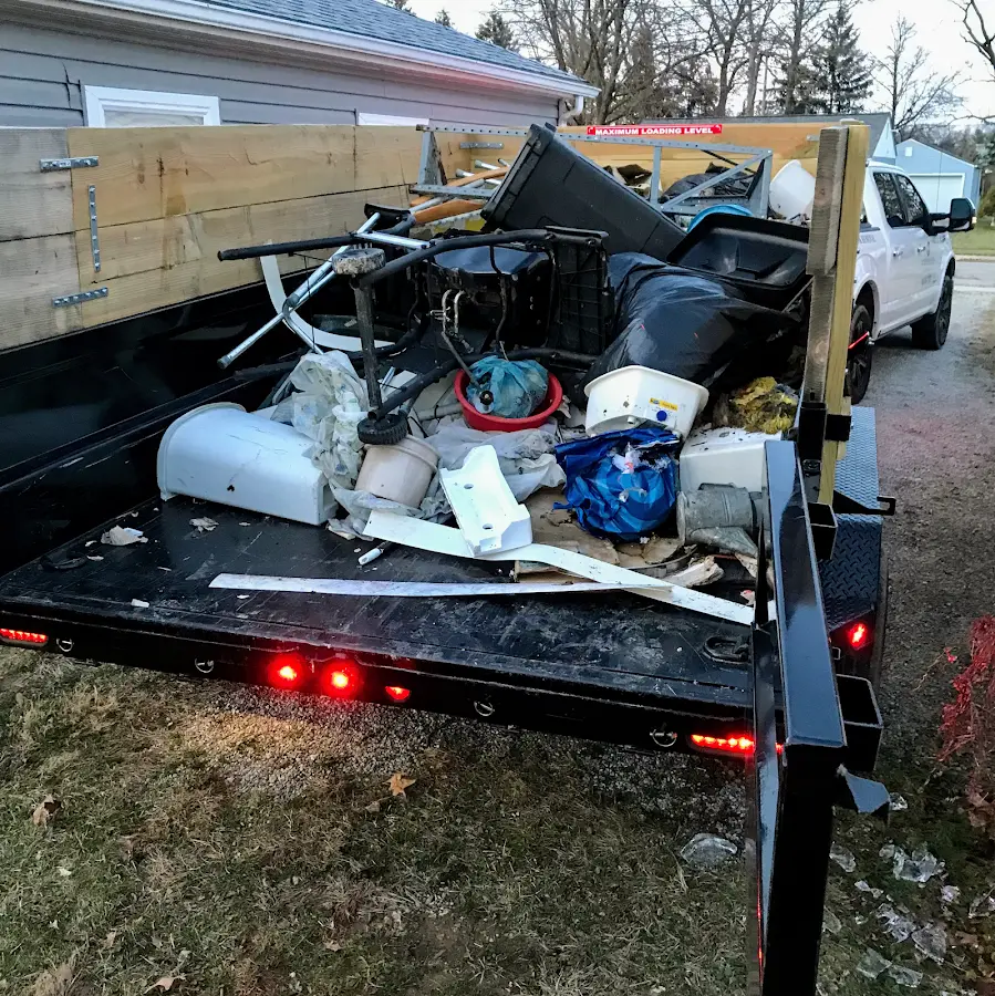 Roll-off dumpster delivered to a residential driveway in West Union